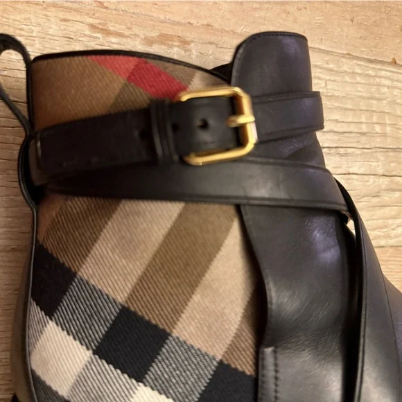 BURBERRY Pryle House Check & Leather Equestrian Ankle Boots 39.5 / 9 - Picture 11 of 15